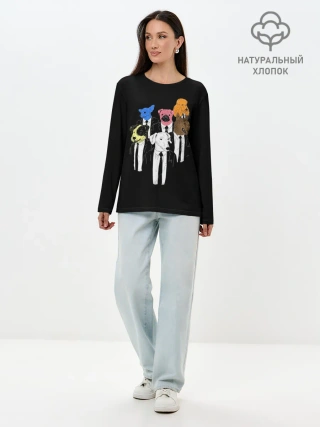 Лонгслив женский. Хлопок / Бешеные Псы