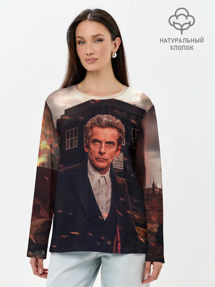 Лонгслив женский. Хлопок / Доктор Кто