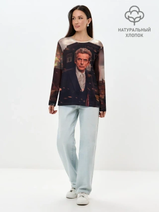 Лонгслив женский. Хлопок / Доктор Кто