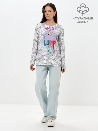 Лонгслив женский. Хлопок / What the Lump