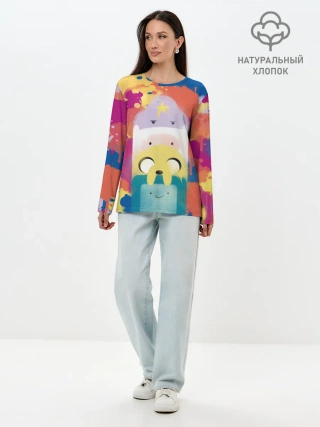 Лонгслив женский. Хлопок / Adventure Time