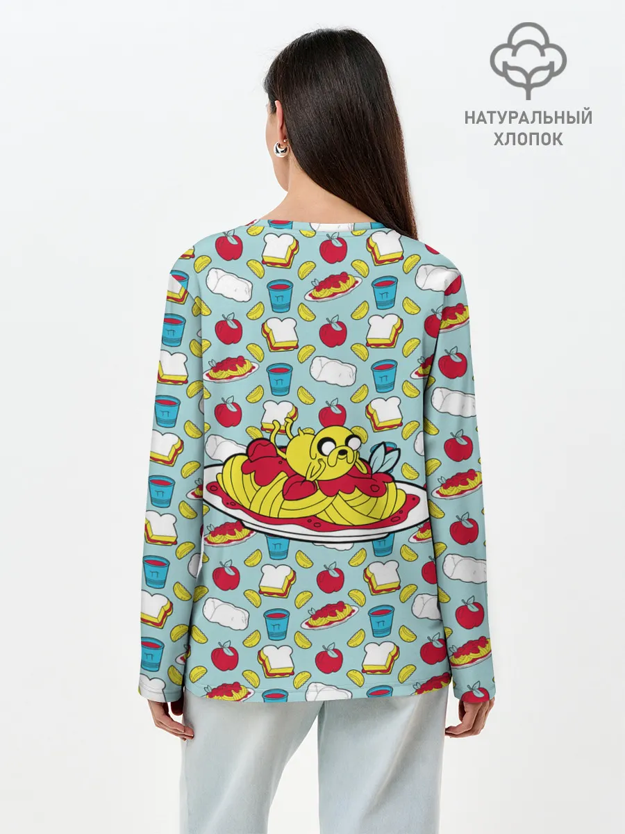Лонгслив женский. Хлопок / Jake the Dog