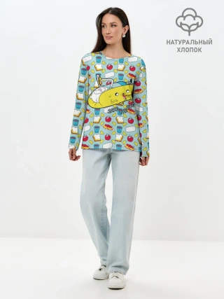 Лонгслив женский. Хлопок / Jake the Dog