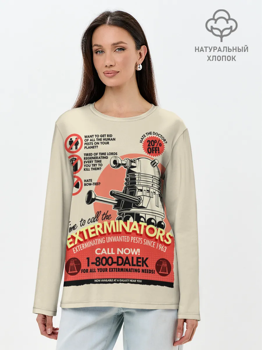 Лонгслив женский. Хлопок / Doctor Who