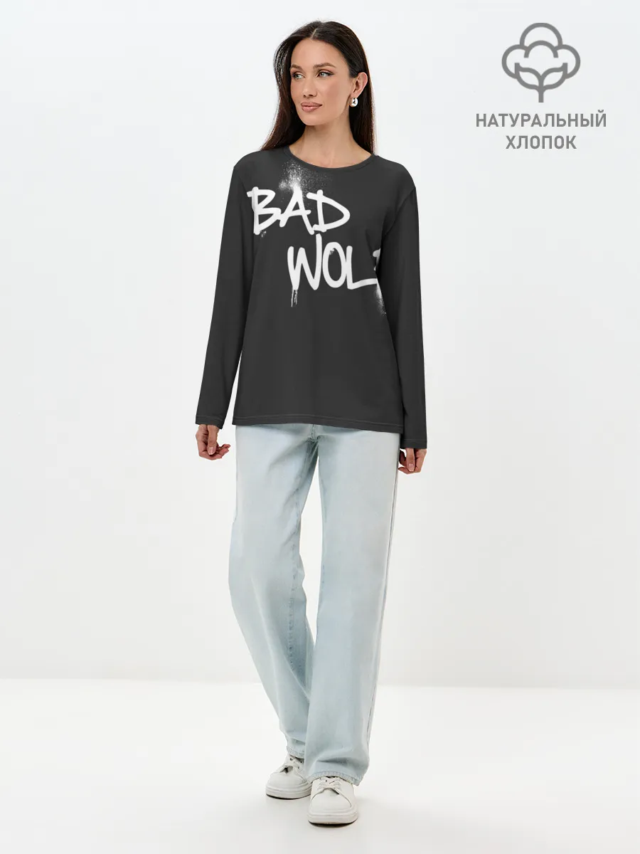 Лонгслив женский. Хлопок / Bad wolf