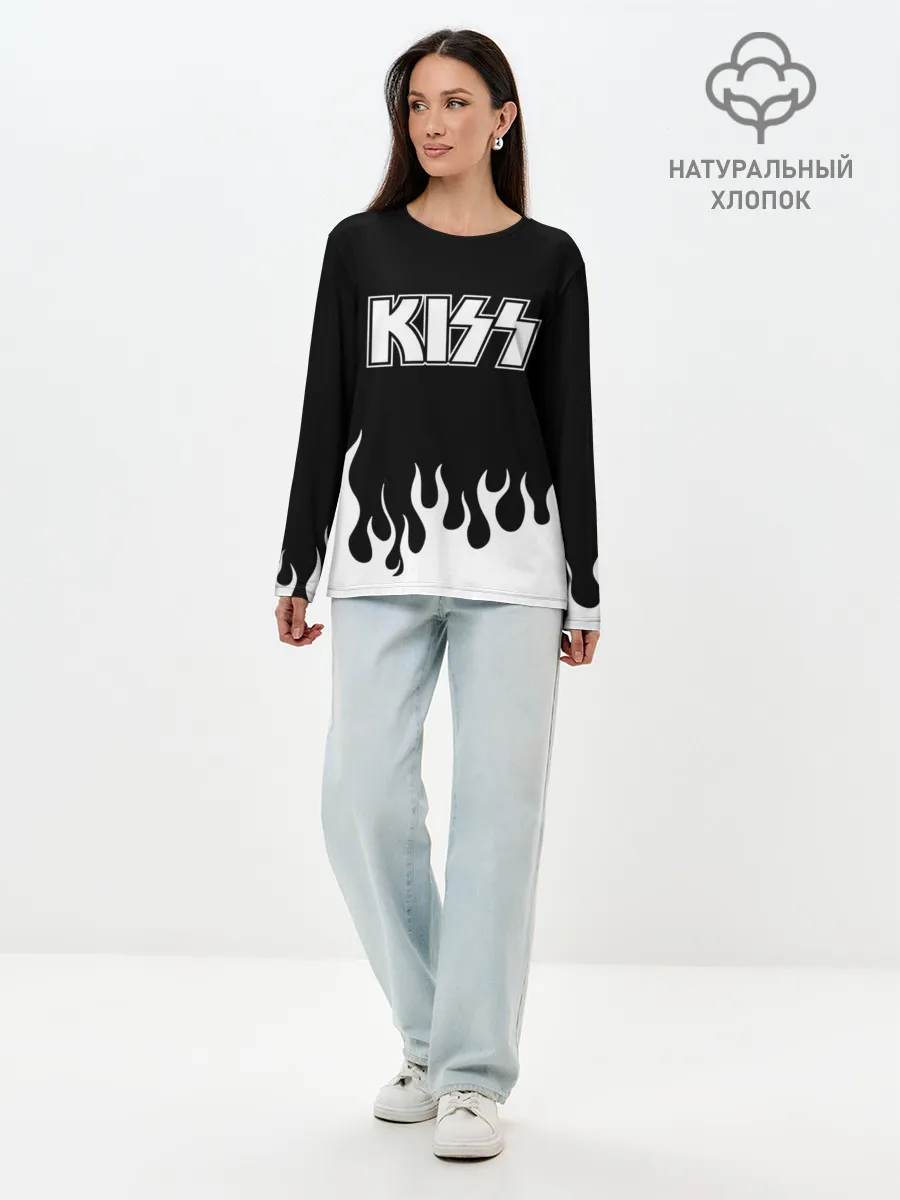 Лонгслив женский. Хлопок / Kiss