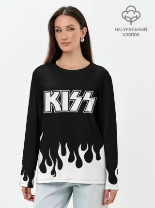Лонгслив женский. Хлопок / Kiss