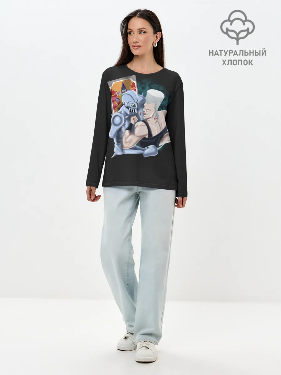 Лонгслив женский. Хлопок / Приключения ДжоДжо