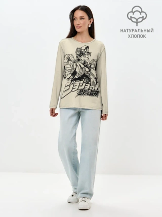 Лонгслив женский. Хлопок / Приключения ДжоДжо