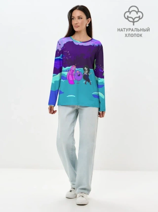 Лонгслив женский. Хлопок / Princesses