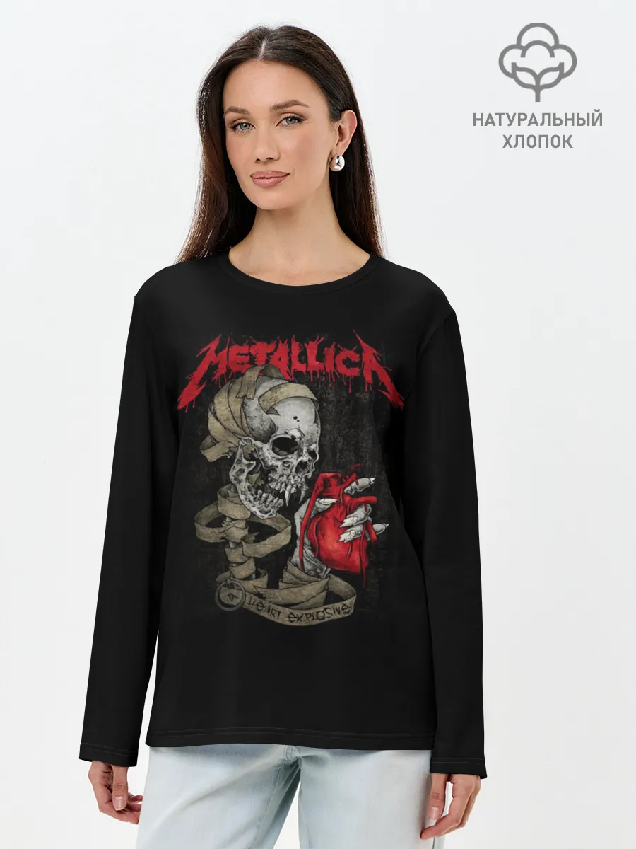 Лонгслив женский. Хлопок / Metallica