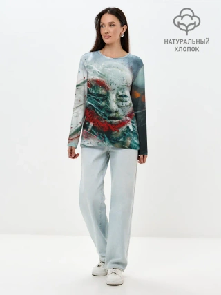 Лонгслив женский. Хлопок / Shadows of the Hitokiri