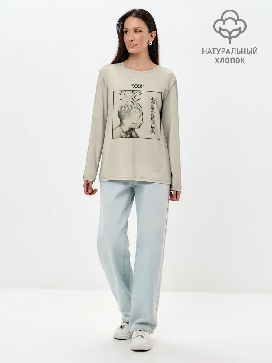 Лонгслив женский. Хлопок / XXXTENTACION BAD VIBES FOREVER