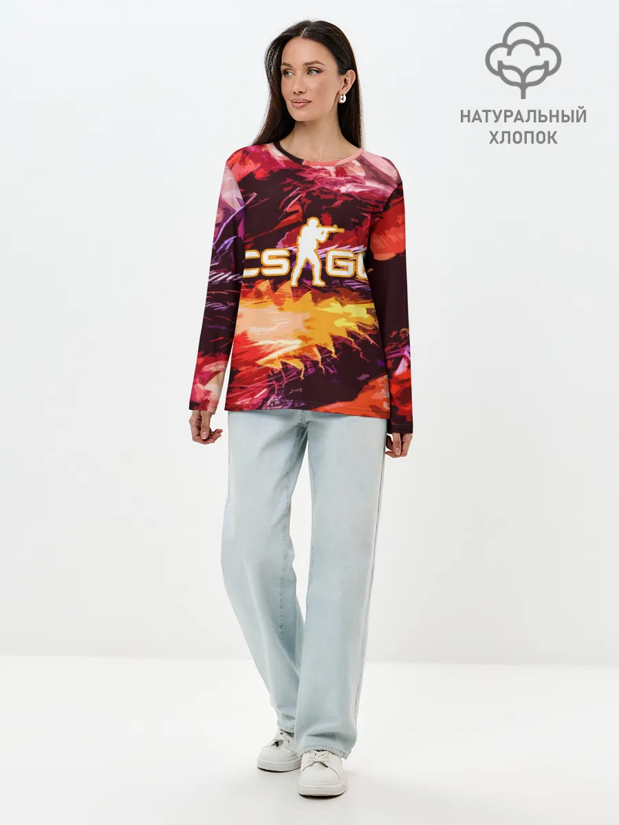 Лонгслив женский. Хлопок / CS GO