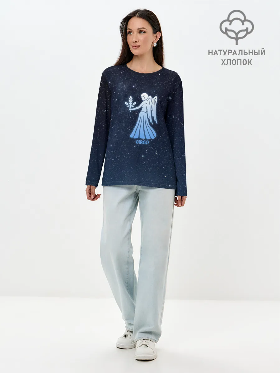 Лонгслив женский. Хлопок / Дева