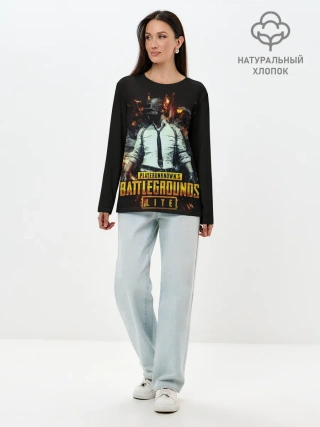 Лонгслив женский. Хлопок / PUBG Lite