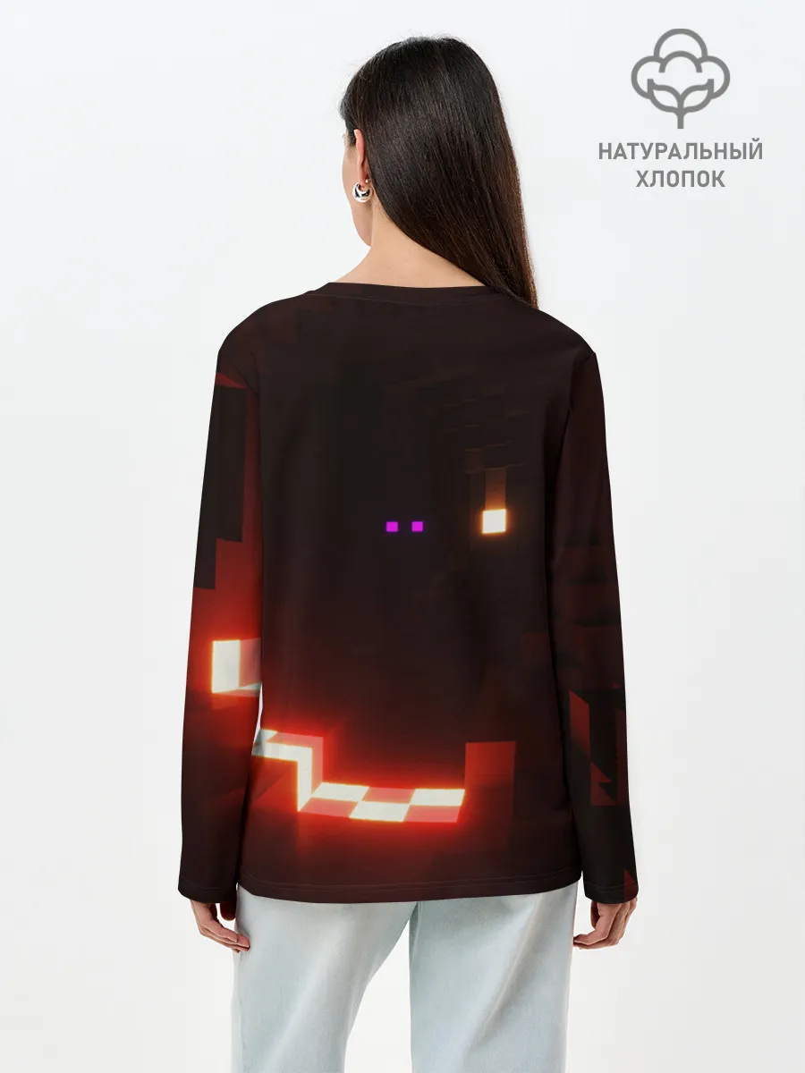 Лонгслив женский. Хлопок / MINECRAFT