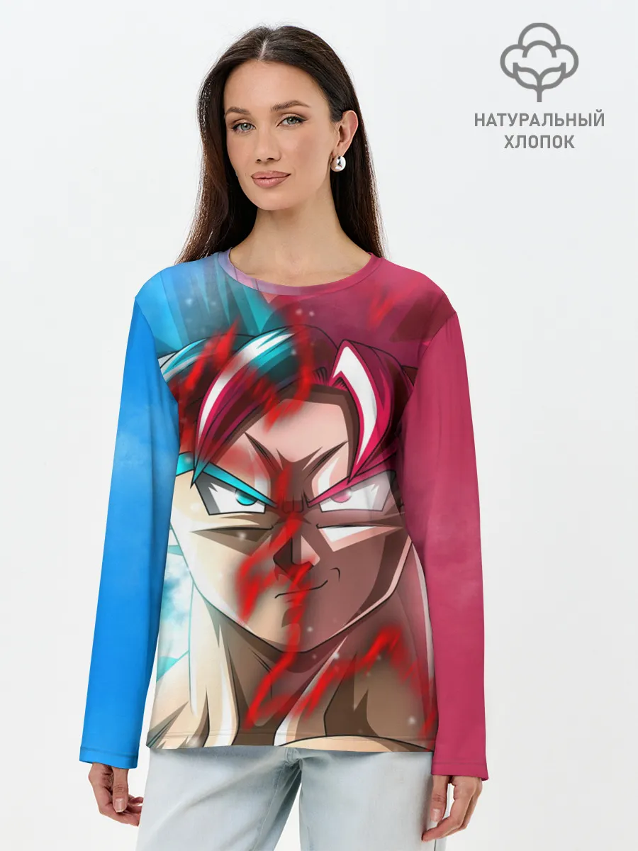 Лонгслив женский. Хлопок / Гохан