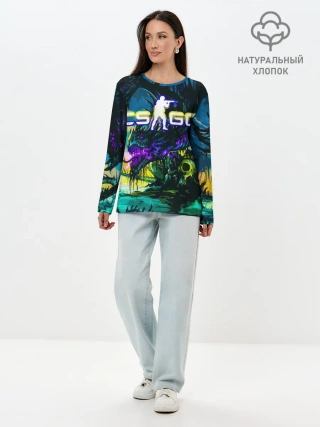 Лонгслив женский. Хлопок / CS GO