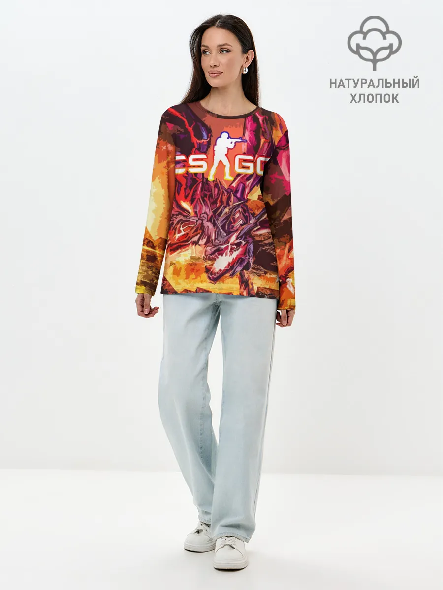 Лонгслив женский. Хлопок / CS GO