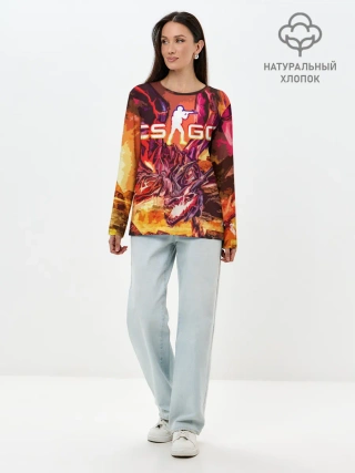 Лонгслив женский. Хлопок / CS GO