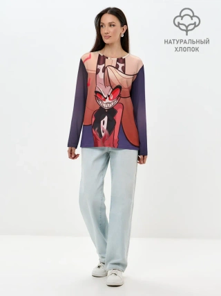 Лонгслив женский. Хлопок / Hazbin Hotel. Charlie