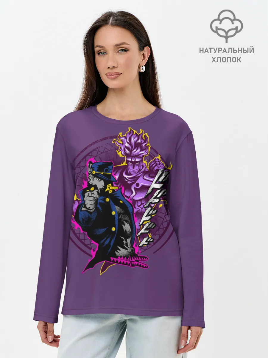 Лонгслив женский. Хлопок / JoJo Bizarre Adventure