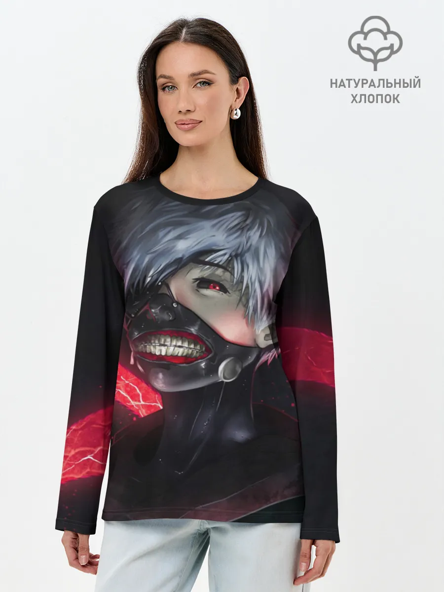 Лонгслив женский. Хлопок / Токийский Гуль