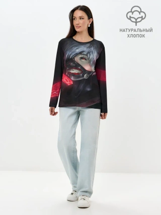 Лонгслив женский. Хлопок / Токийский Гуль