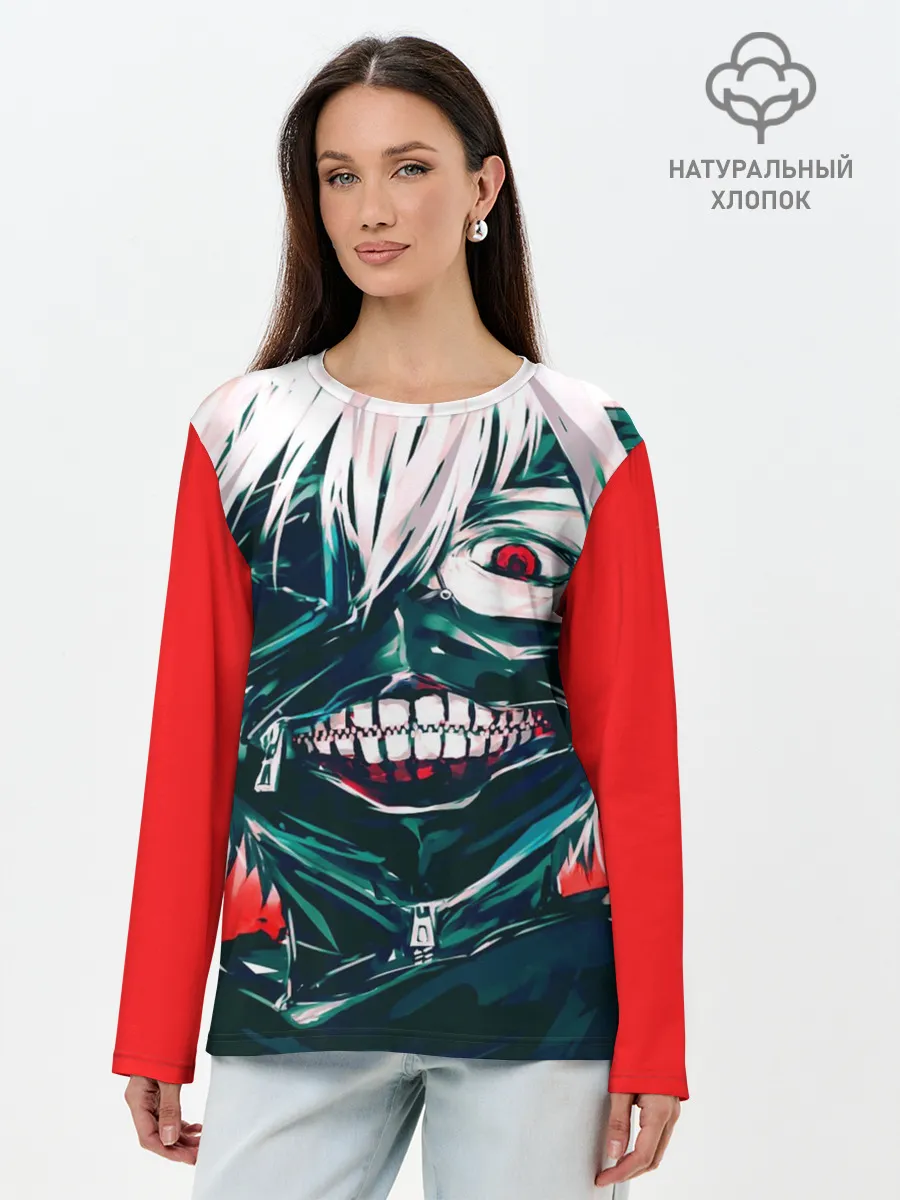 Лонгслив женский. Хлопок / Токийский Гуль