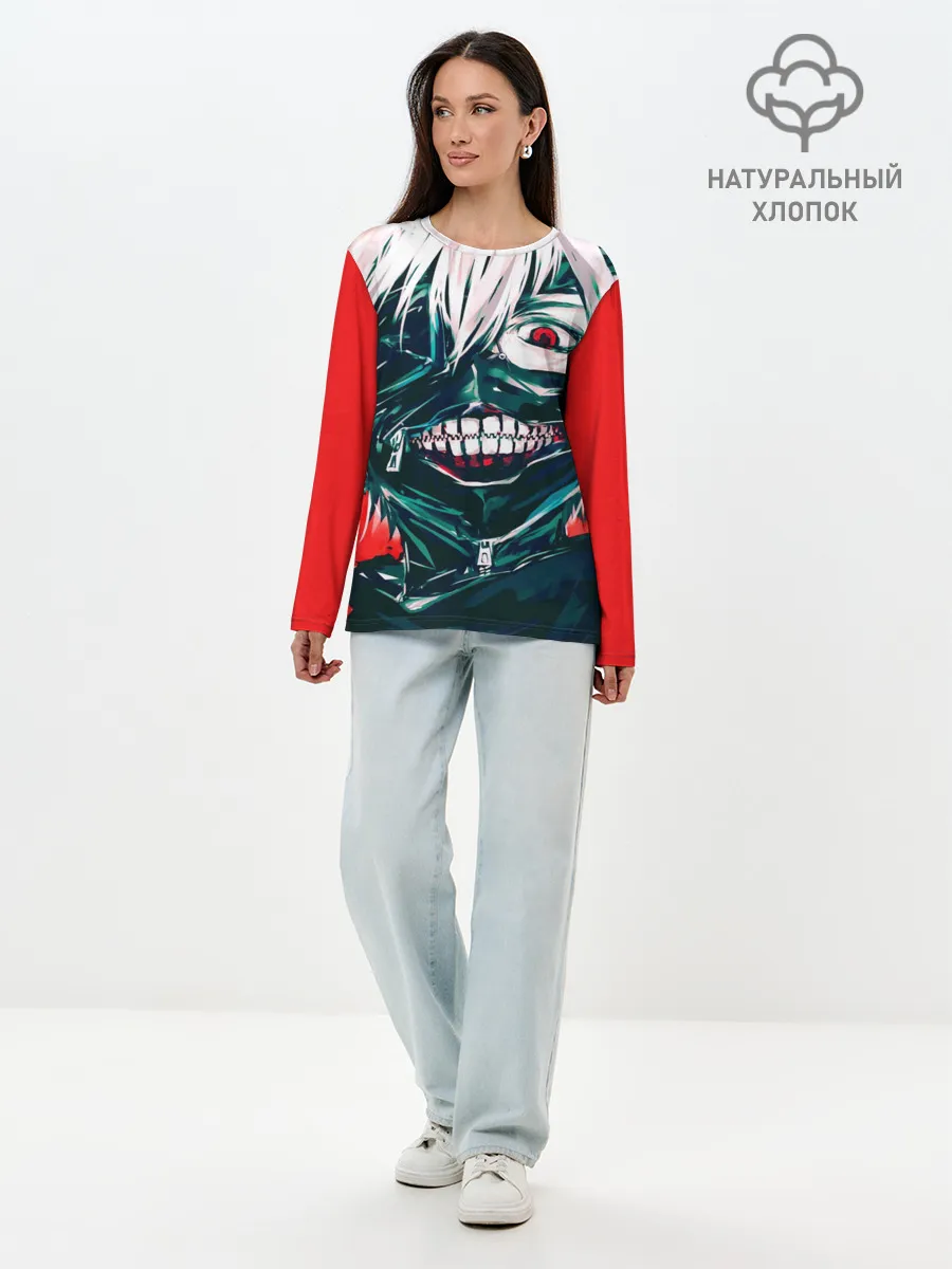 Лонгслив женский. Хлопок / Токийский Гуль