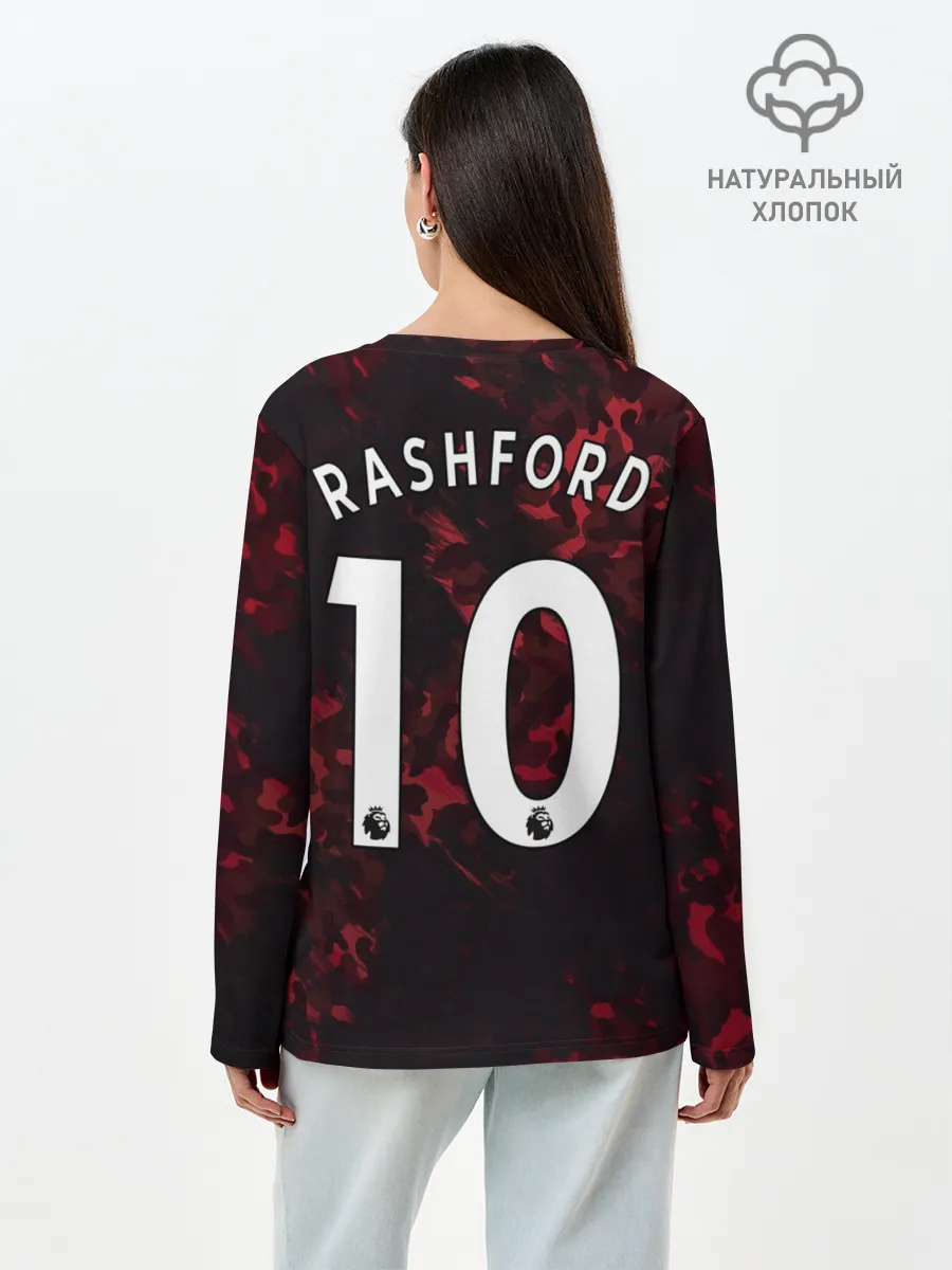 Лонгслив женский. Хлопок / Rashford Manchester United