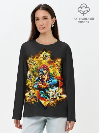 Лонгслив женский. Хлопок / JoJo Bizarre Adventure
