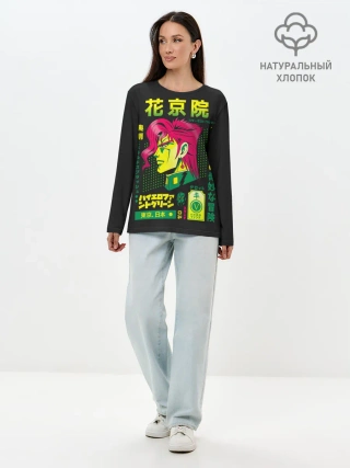Лонгслив женский. Хлопок / Приключения ДжоДжо