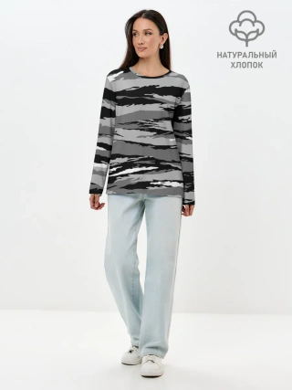 Лонгслив женский. Хлопок / ОМОН