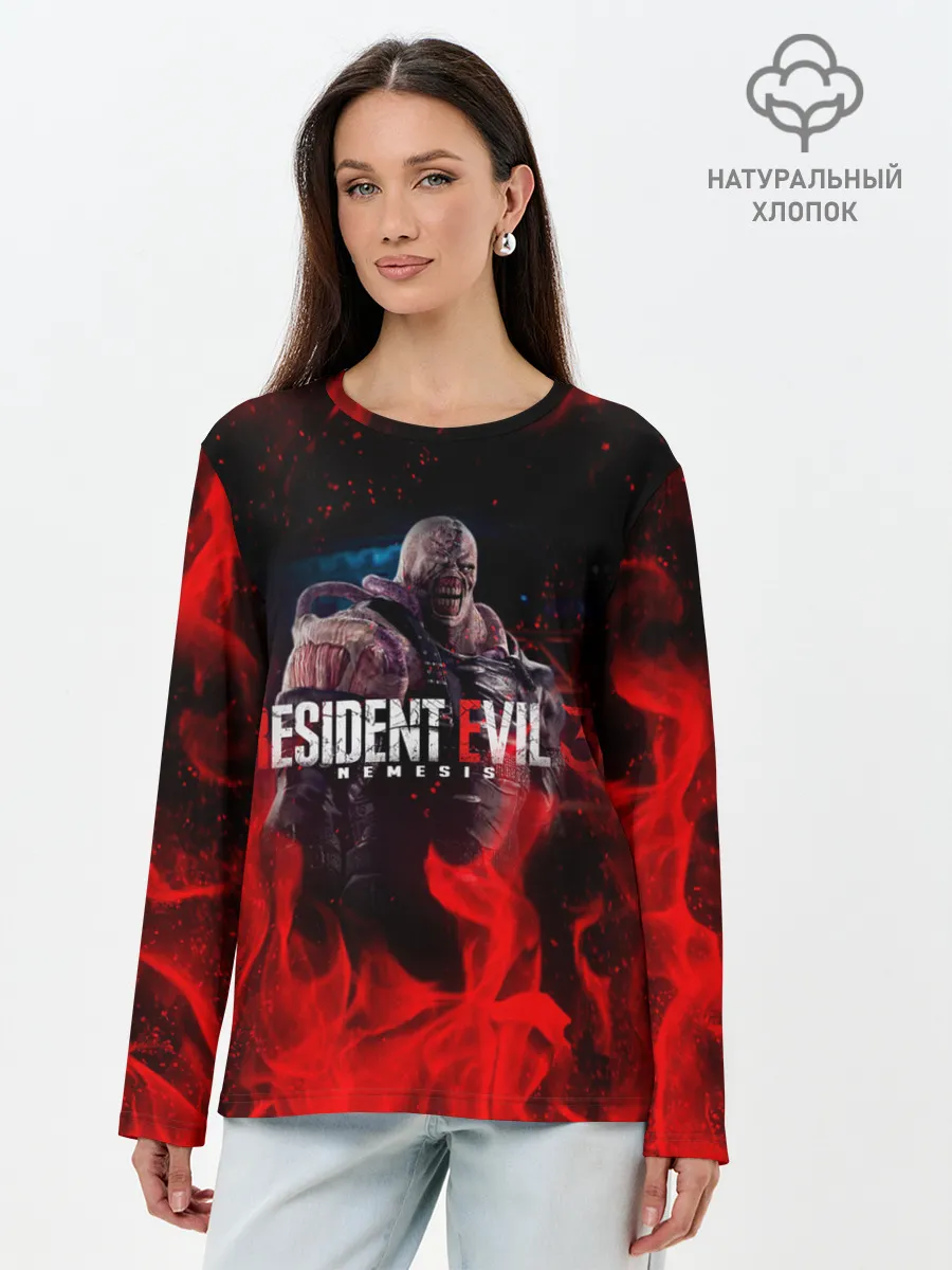 Лонгслив женский. Хлопок / RESIDENT EVIL 3