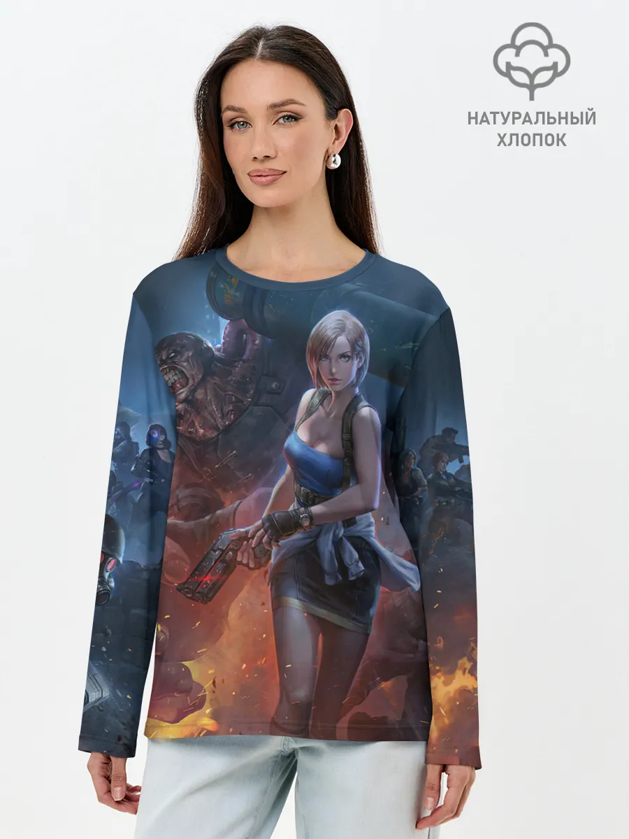 Лонгслив женский. Хлопок / RESIDENT EVIL | ОБИТЕЛЬ ЗЛА
