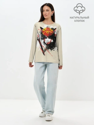 Лонгслив женский. Хлопок / Princess Mononoke