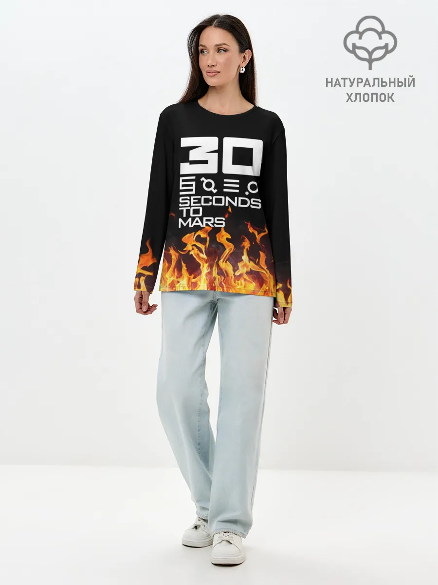 Лонгслив женский. Хлопок / 30 Seconds To Mars
