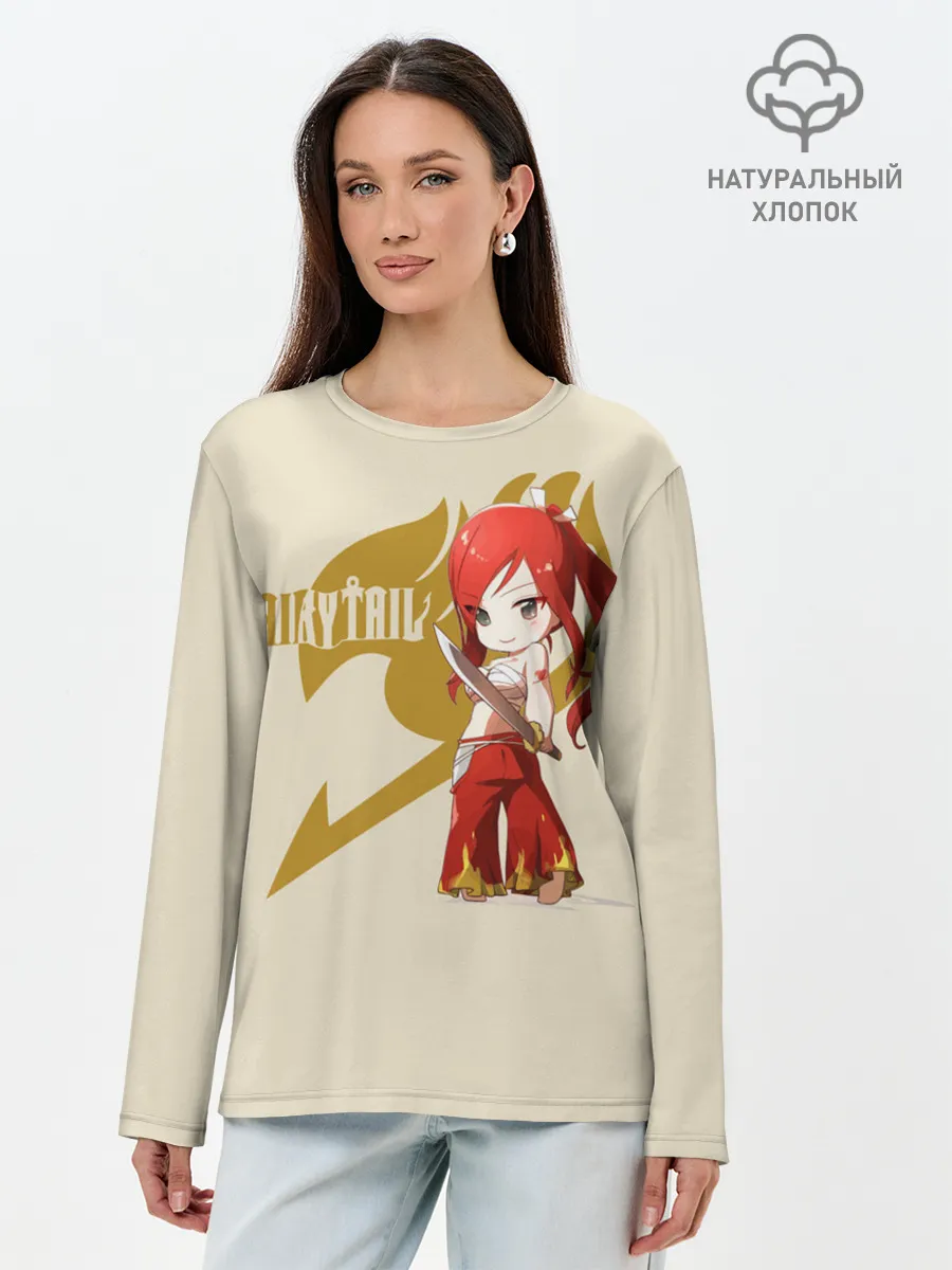 Лонгслив женский. Хлопок / Хвост Феи