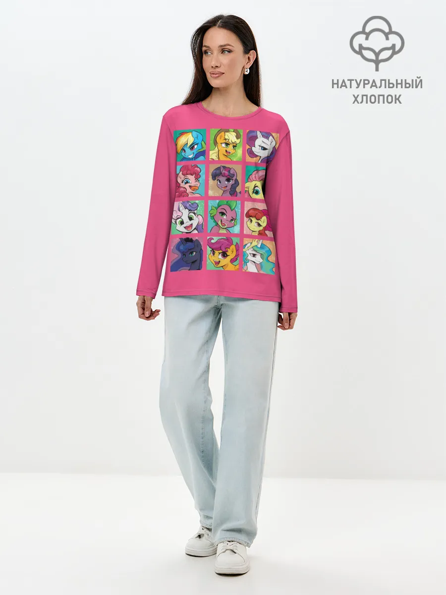 Лонгслив женский. Хлопок / My little pony