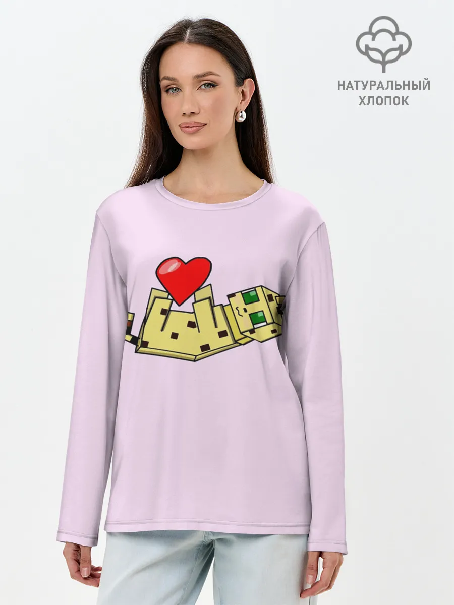 Лонгслив женский. Хлопок / MINECRAFT