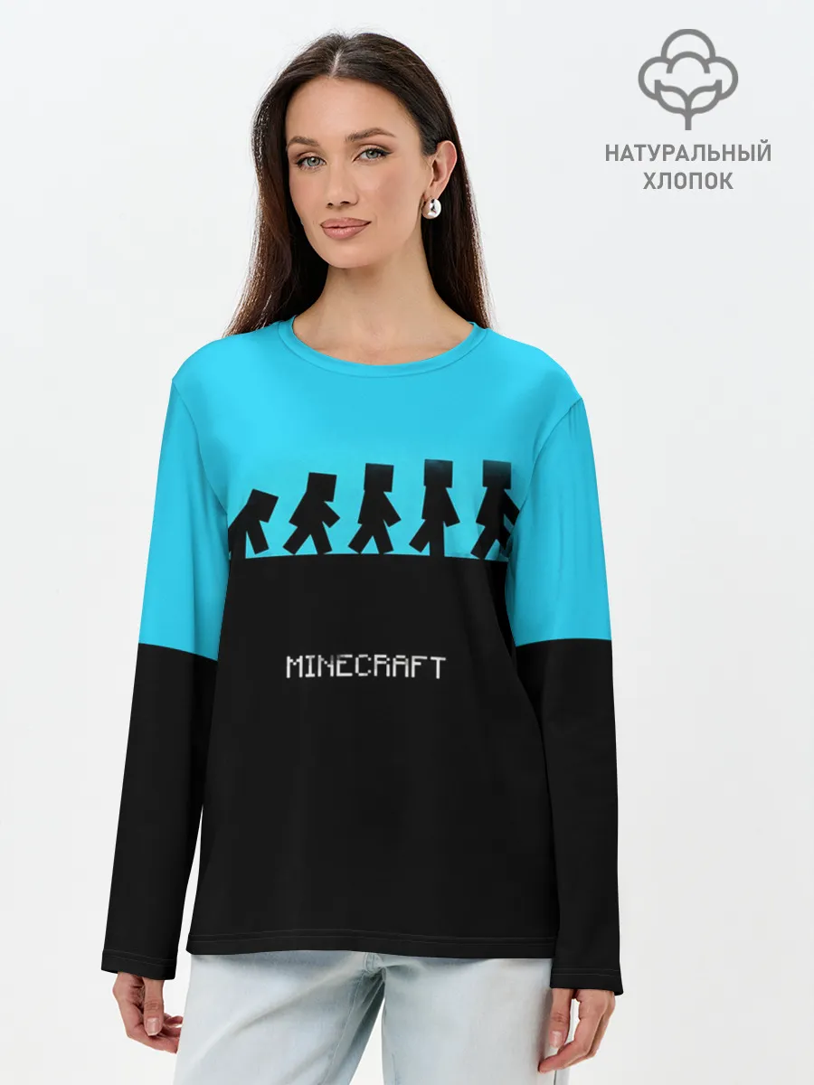 Лонгслив женский. Хлопок / MINECRAFT