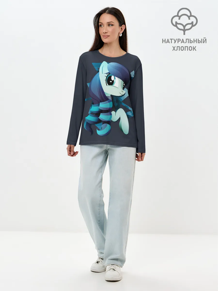 Лонгслив женский. Хлопок / Мой маленький пони