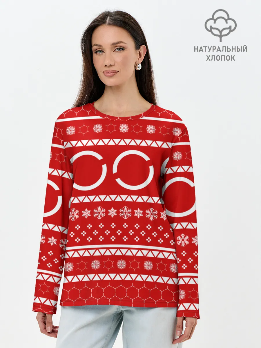 Лонгслив женский. Хлопок / СВИТЕР DETROIT BECOME HUMAN