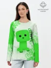 Лонгслив женский. Хлопок / MINECRAFT CREEPER