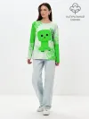 Лонгслив женский. Хлопок / MINECRAFT CREEPER