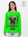Лонгслив женский. Хлопок / MINECRAFT CREEPER