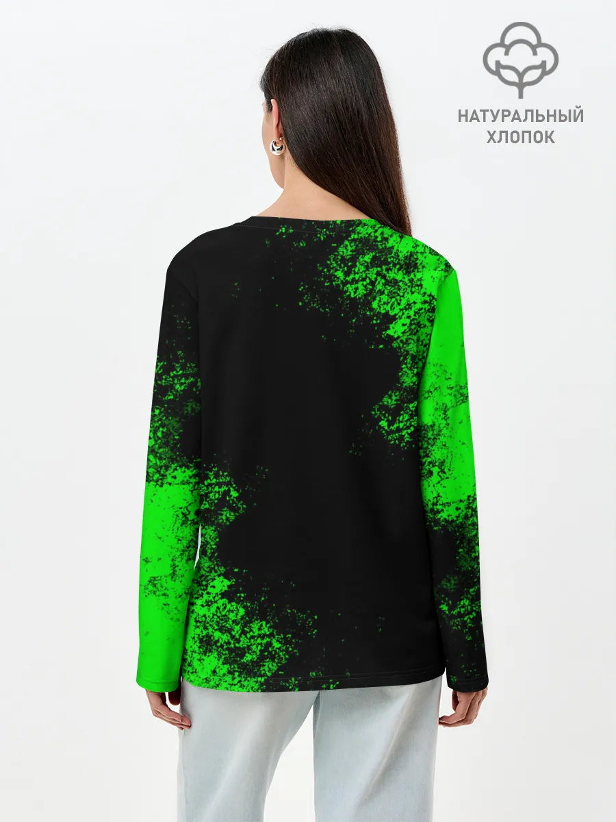 Лонгслив женский. Хлопок / MINECRAFT