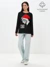Лонгслив женский. Хлопок / Новогодний Острые Козырьки